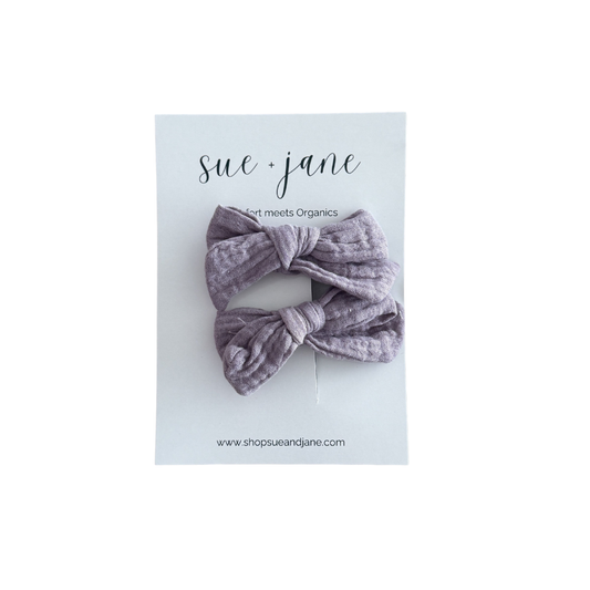 Natural Organic Cotton Bows