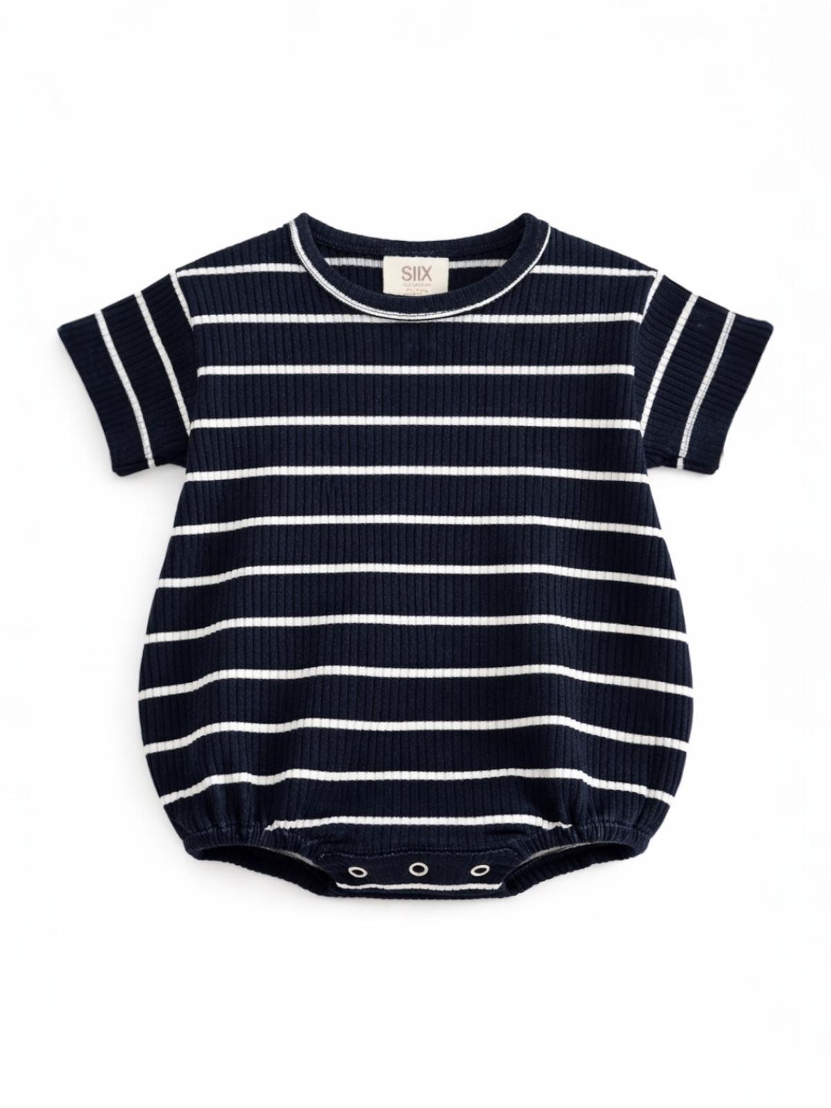 Black/White Stripe / Ribbed T-Shirt Bubble