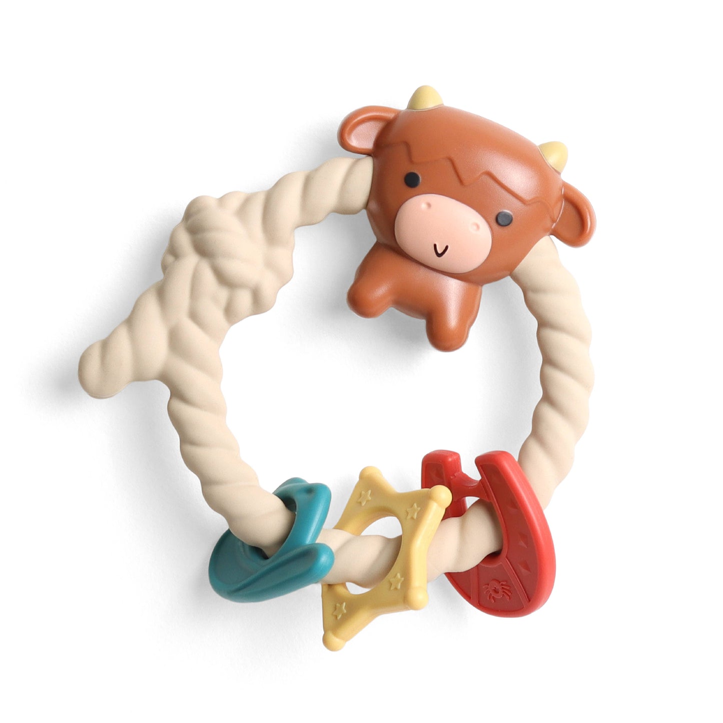 Ritzy Rattle™ Silicone Teether Rattles: Rainbow