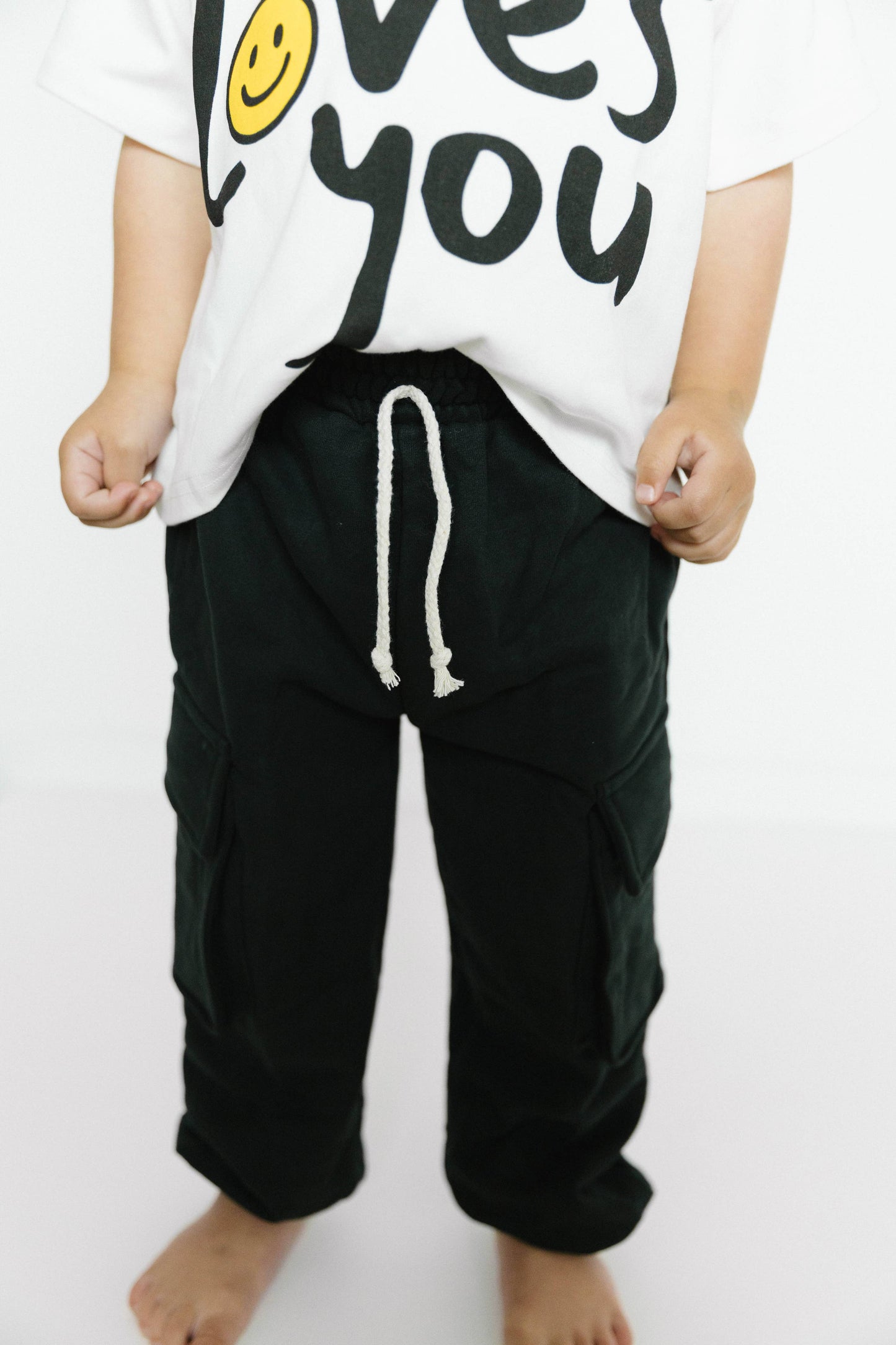 Black Cargo Joggers