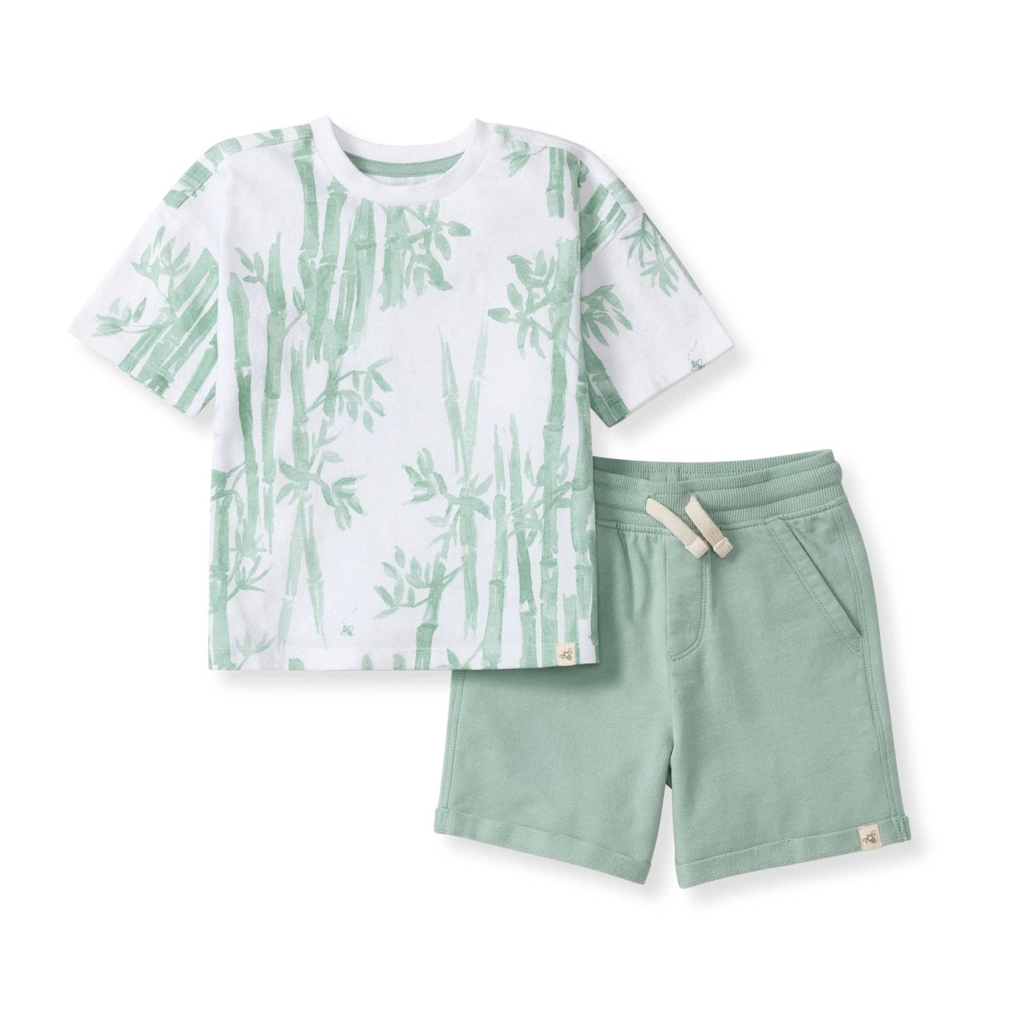 Bamboo Forest Tee & Shorts Set: 18M