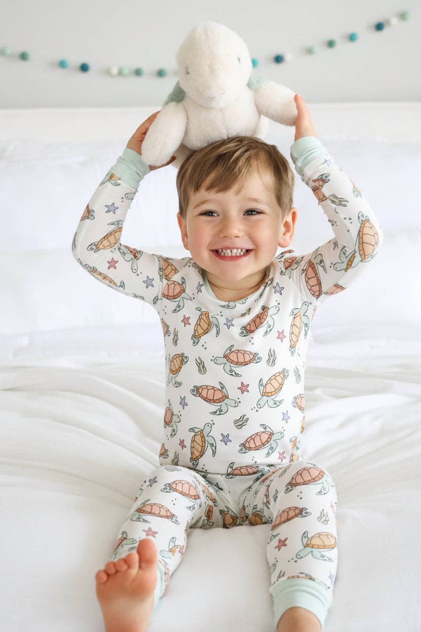 Two Piece Pajama Set | Turtley Rad: 5/6