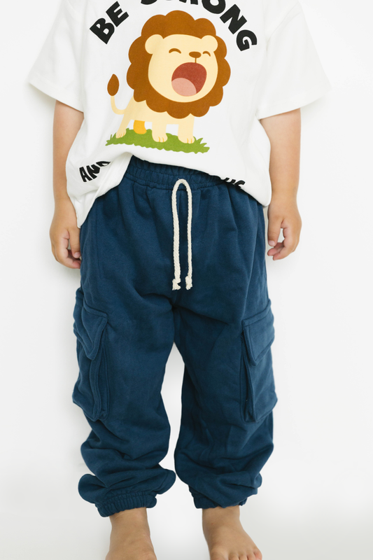 Navy Cargo Joggers