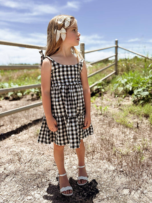 Plaid Girl Smocked Ruffle Dress