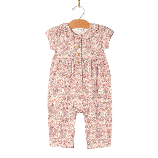 Baby Spring Frill Collar Romper- Spring Bouquet
