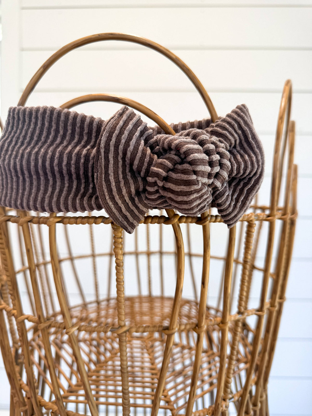 Brown Crinkle  + Tie on Headwrap  : Baby (0-3months)