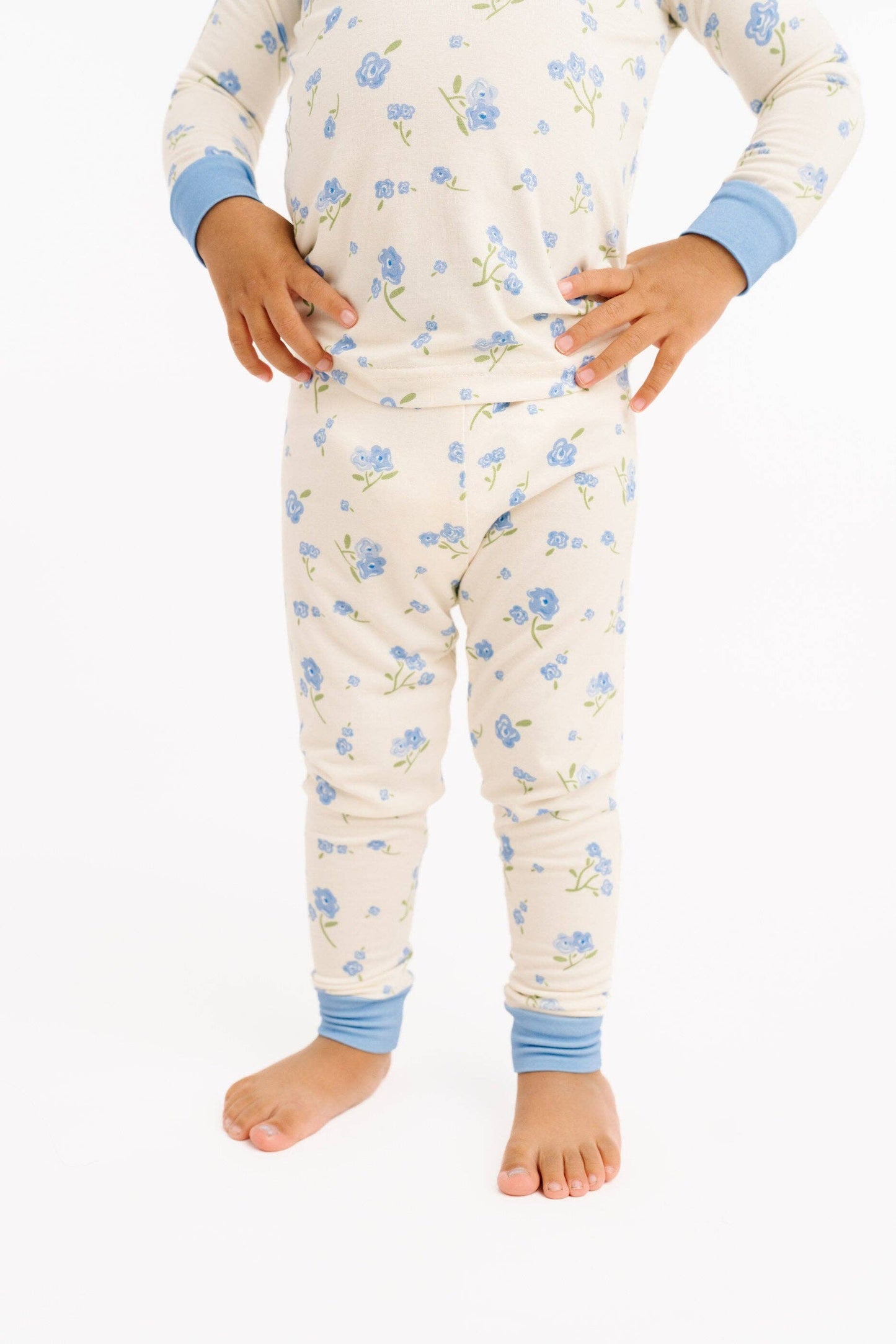 Blue Blooms Bamboo Set: 6/7