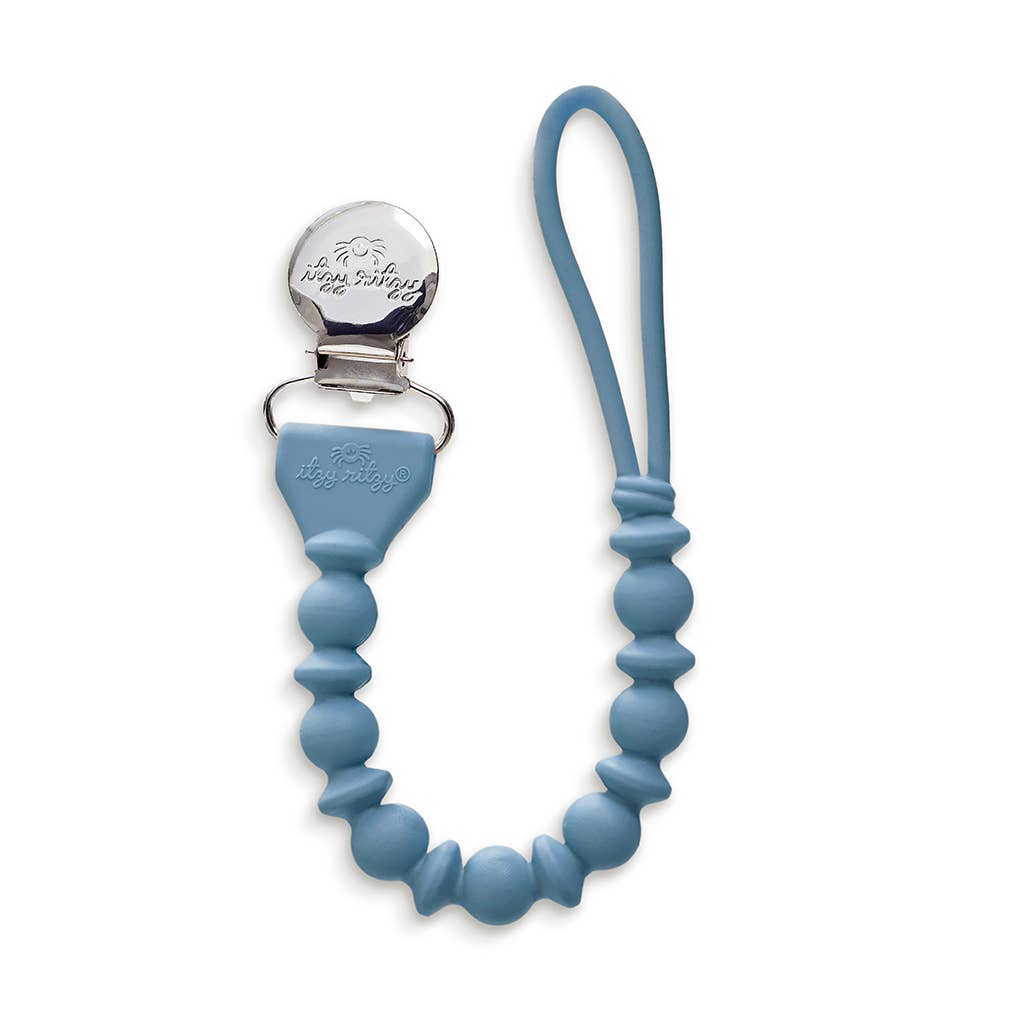 Itzy Paci Strap™ Silicone One-Piece Pacifier Clips: Toast