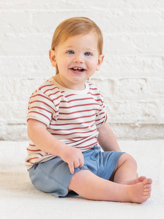 Short Sleeve Crew - Ron Stripe / Barn