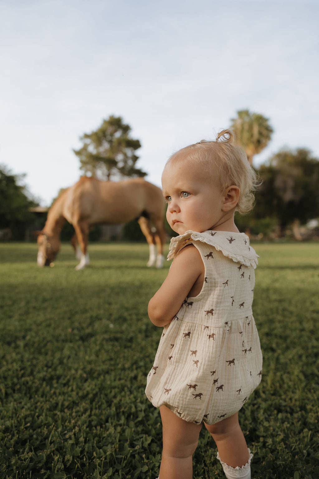 Muslin Romper | Wild Horses: 18-24 Months