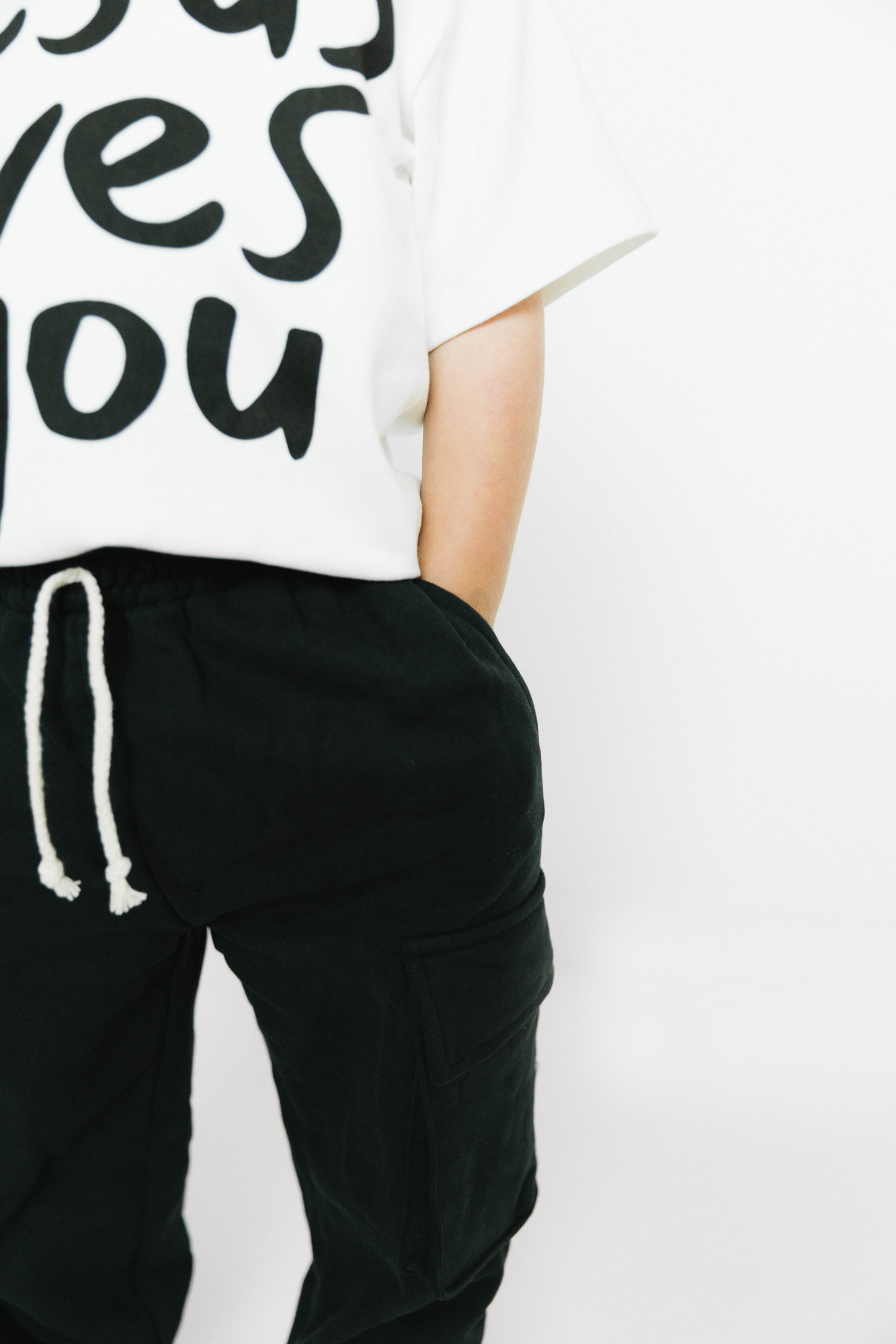 Black Cargo Joggers