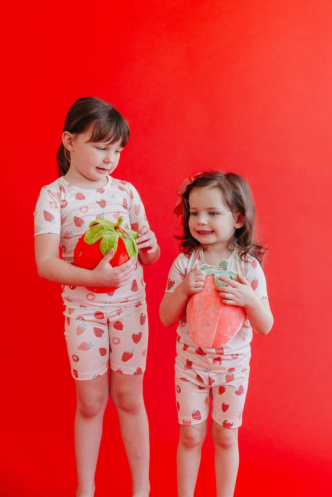 2pc Short Sleeve Pajama Set - Strawberry: 18 Months