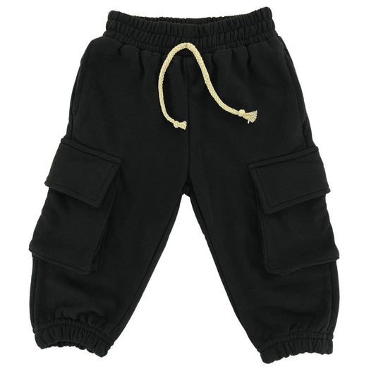 Black Cargo Joggers