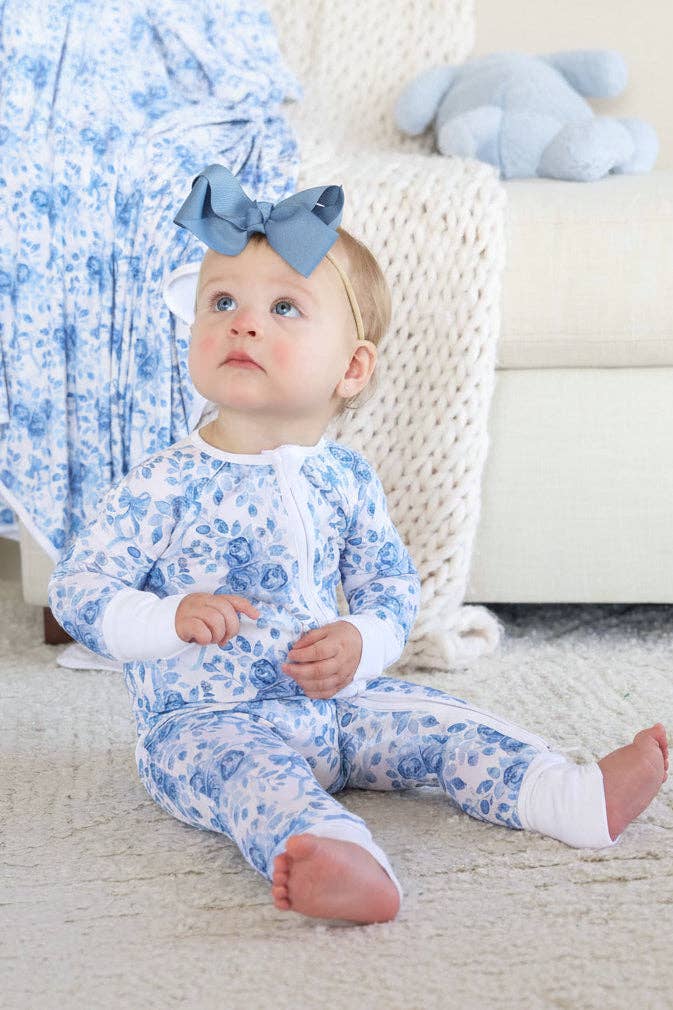 Betsy's Blooms Convertible Zip Romper: 0-3 months