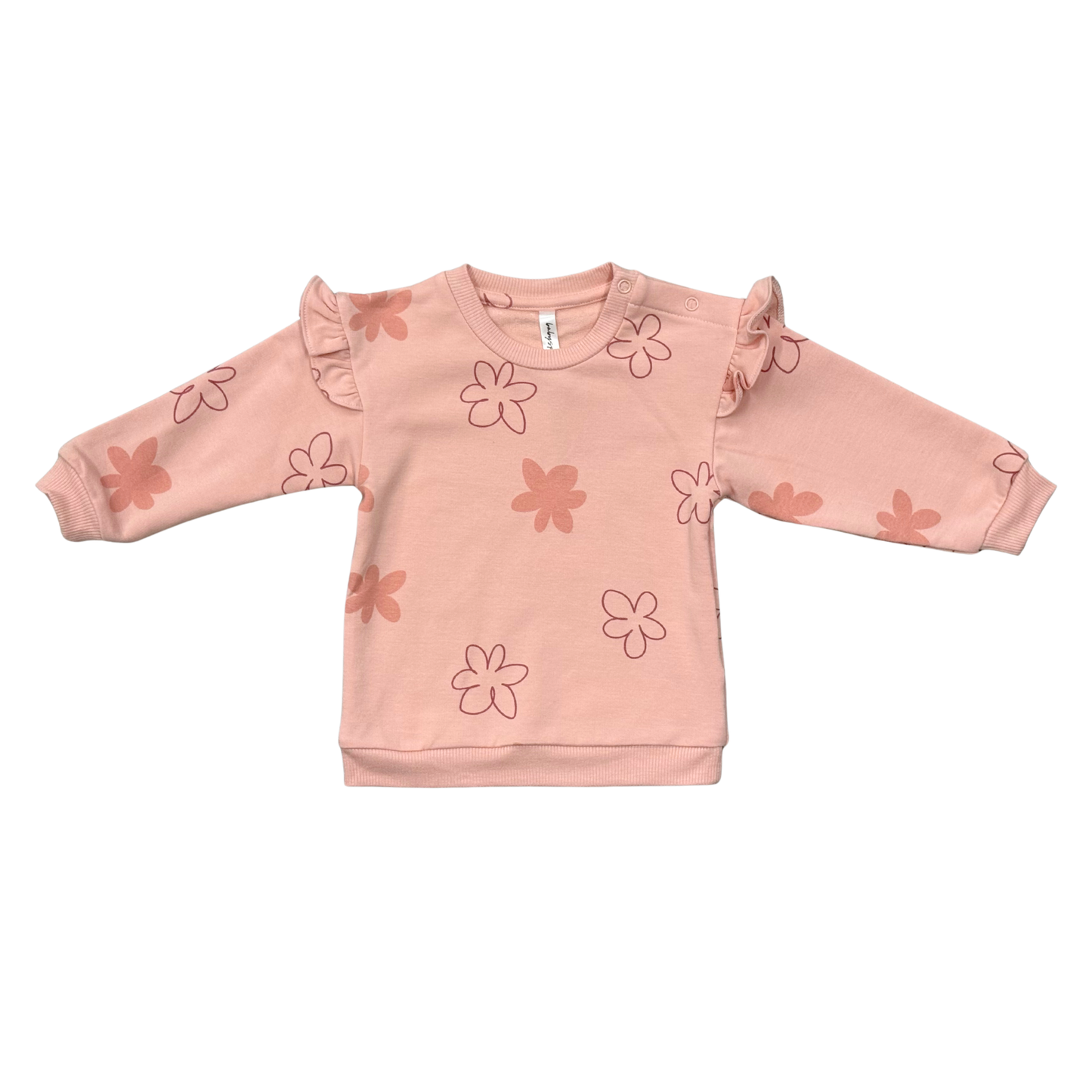 Babysprouts Girl's Ruffle Sweatshirt: Daisy Doodle