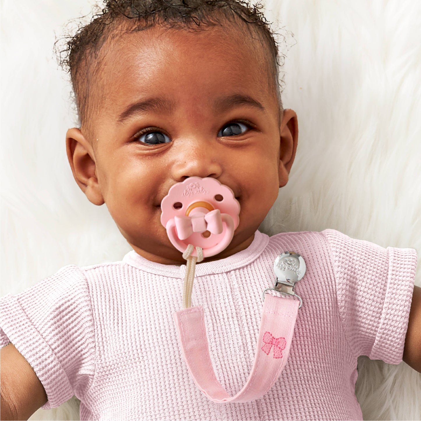 Itzy Clip™ - Fabric Pacifier Strap: Bow