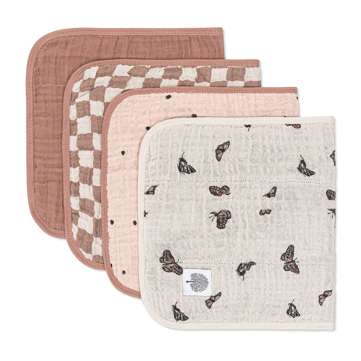 Butterfly Set - Muslin Burp Cloths (4 Pack): Butterfly - Burp Cloths
