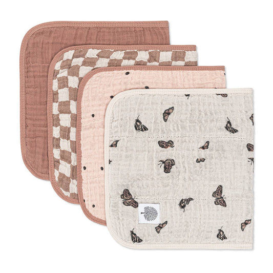 Butterfly Set - Muslin Burp Cloths (4 Pack): Butterfly - Burp Cloths
