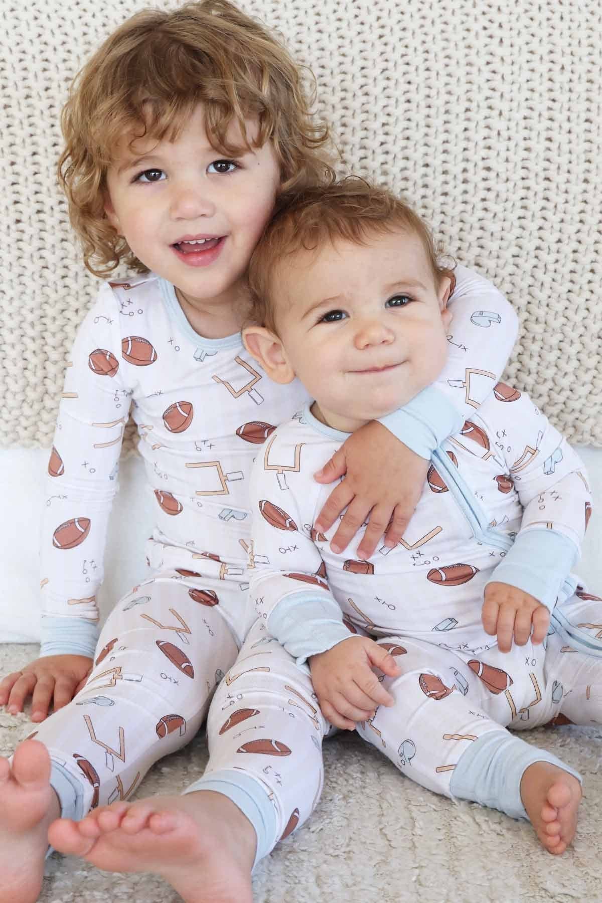 Tiny Touchdowns Convertible Zip Romper | Neutral: 18-24 months