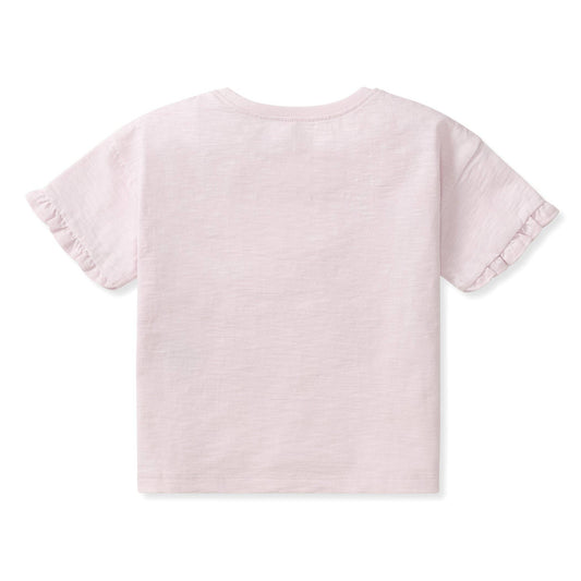 Drop Shoulder Ruffle T-Shirt