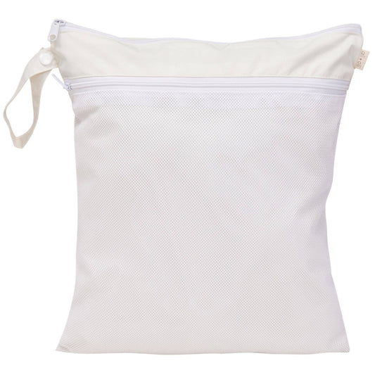 Dual-Compartment Wet/Dry Bag with Mesh Pocket (Sand)