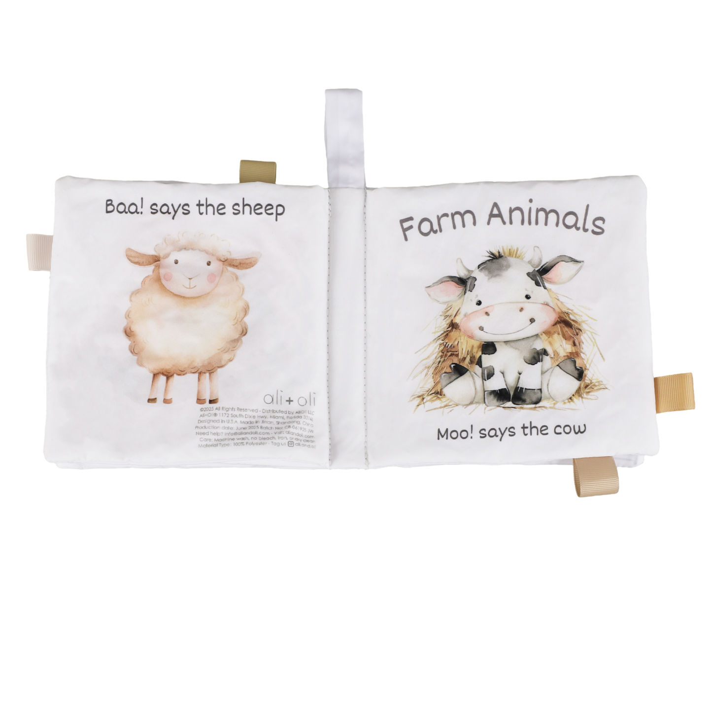 Farm Animals – 10-Page Taggies Soft Crinkle Cloth Baby Book