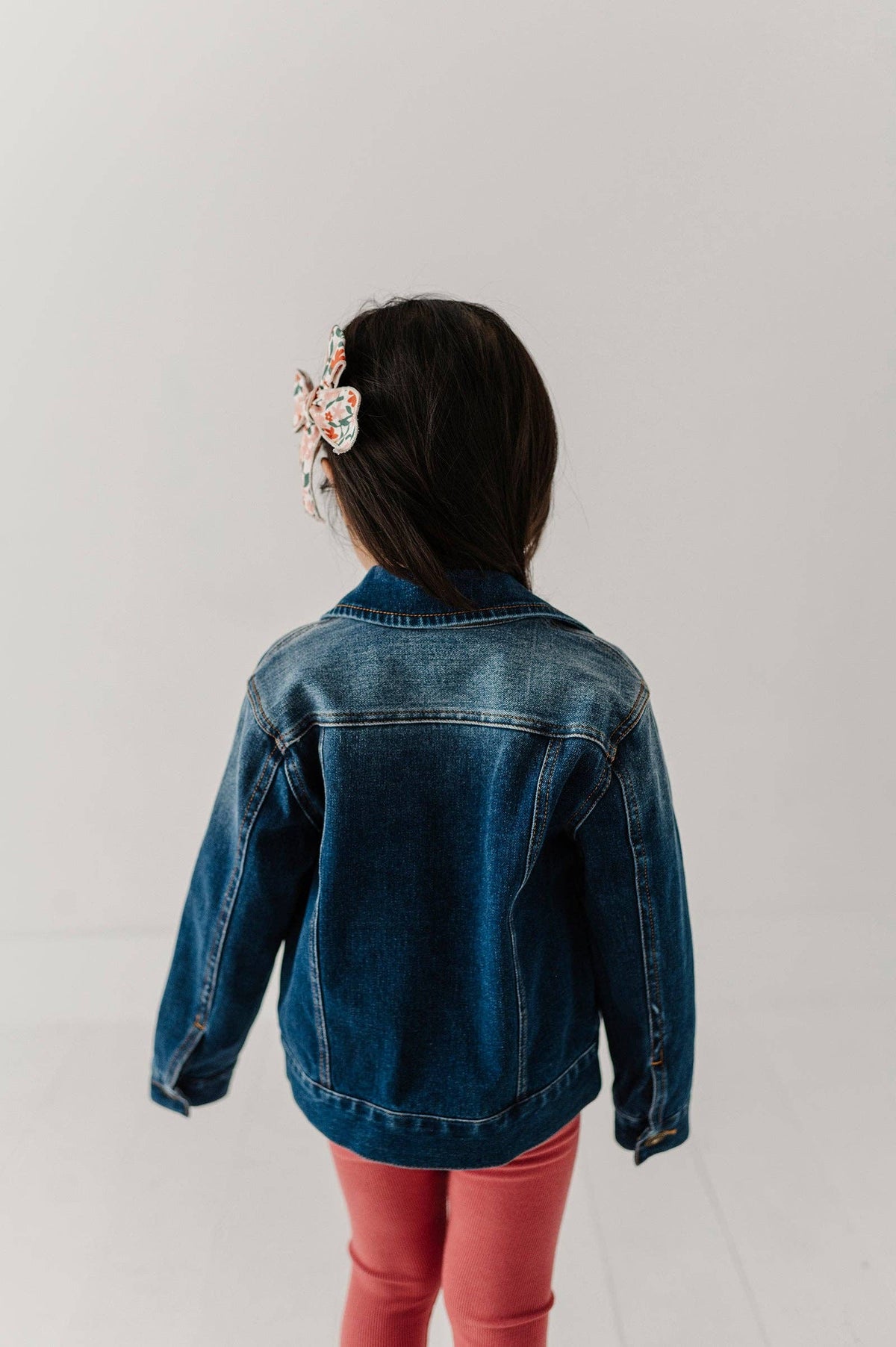 Babysprouts Girl's Denim Jacket: Dark Blue Wash