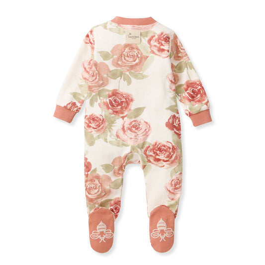 Autumn Rose Garden Organic Cotton Sleep & Play Footed