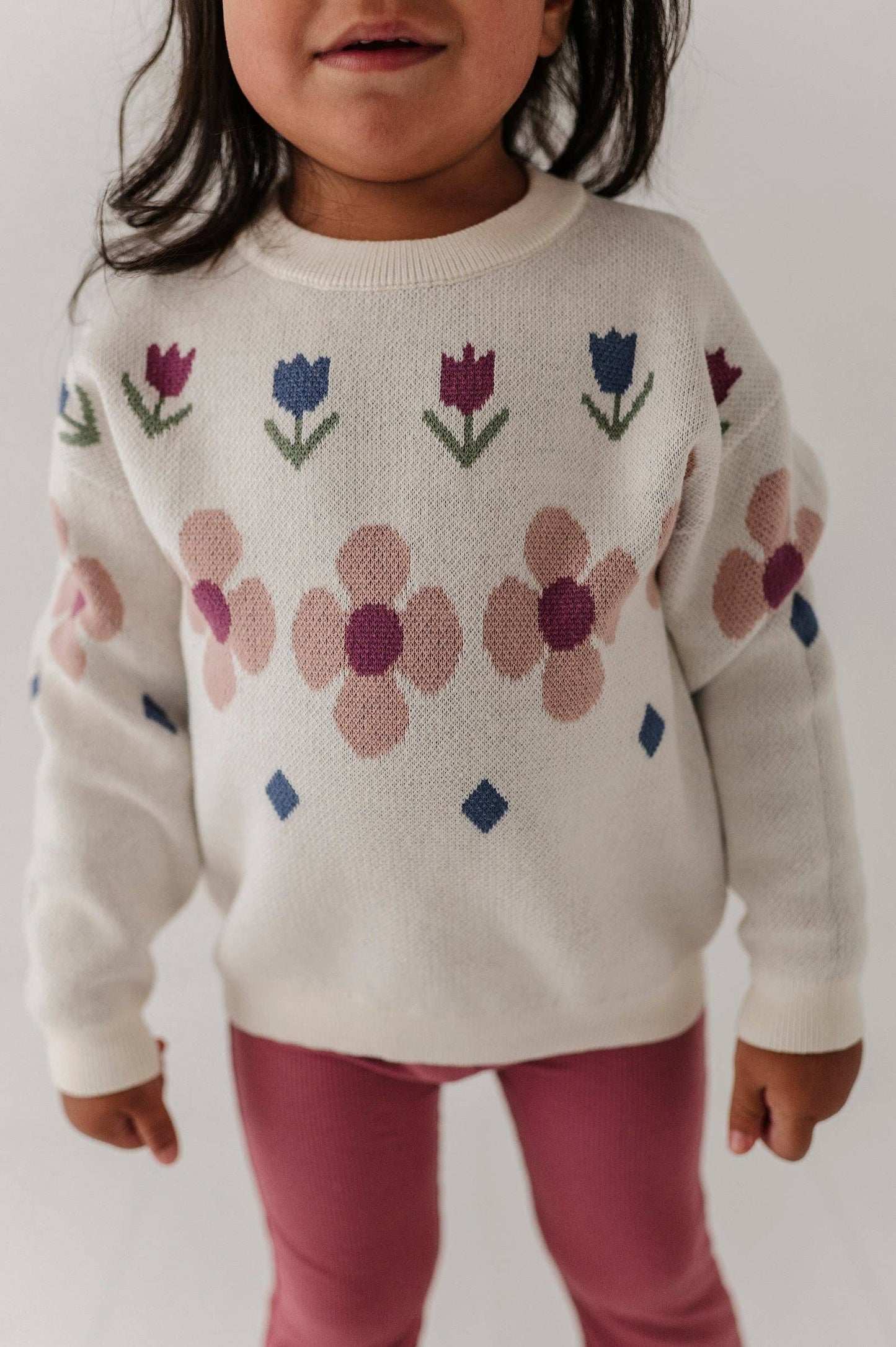 Babysprouts Knit Sweater: Tulip Intarsia