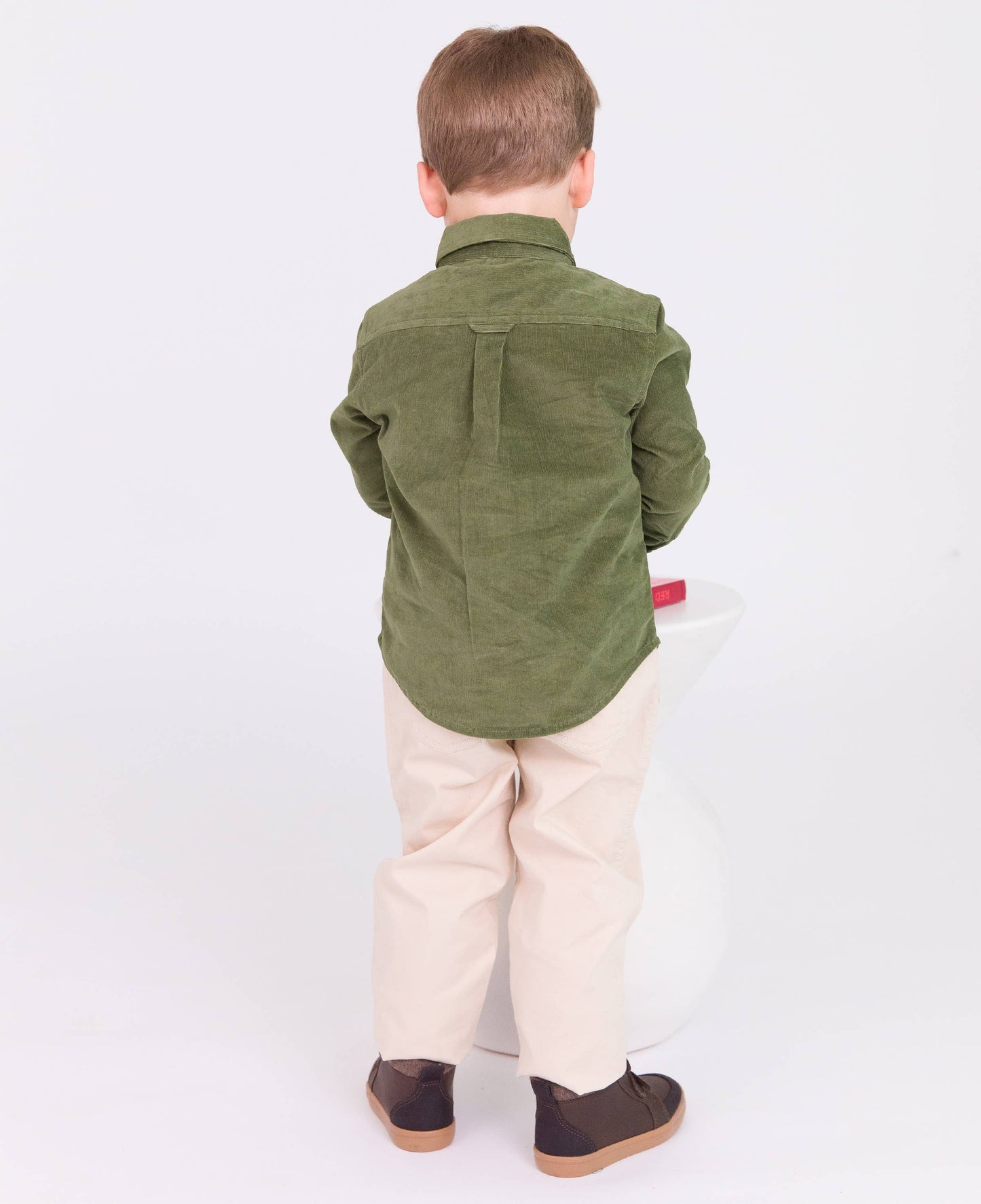 Boys Khaki Stretch Chino Pants: Off-White / 5T