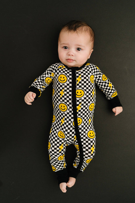 Black Bolt Check Bamboo Sleeper