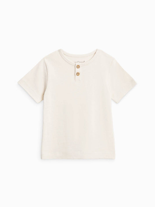 Reef Short Sleeve Henley - Ivory