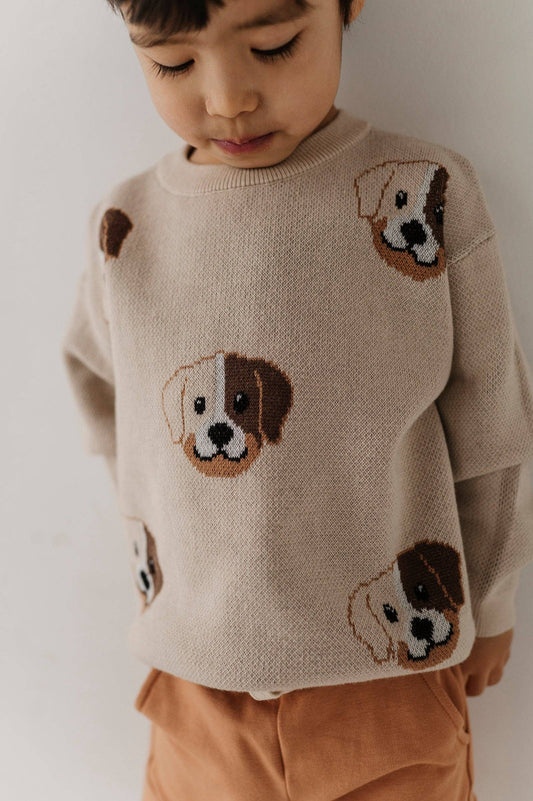 Babysprouts Knit Sweater: Puppies