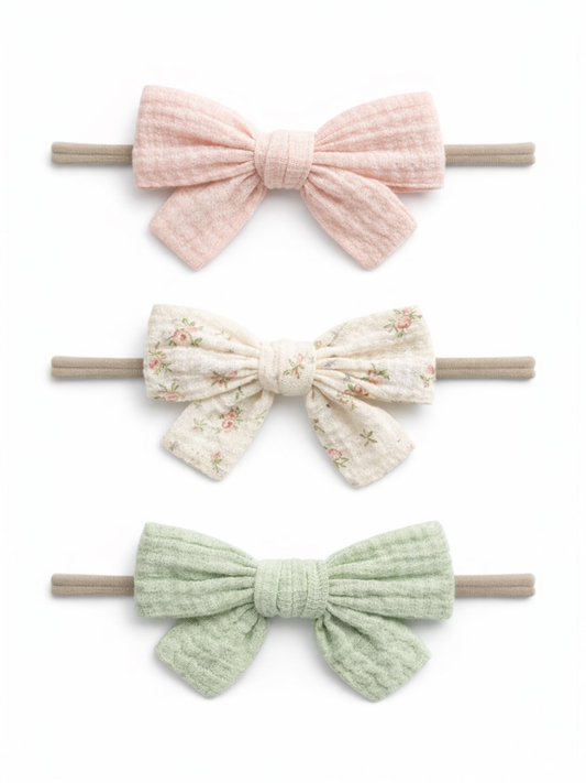 3-Pack Nylon Bows, Stella