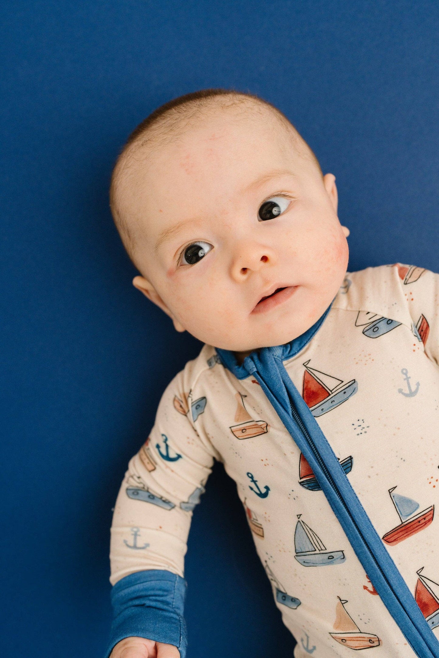 Nautical Sail Bamboo Sleeper: Newborn
