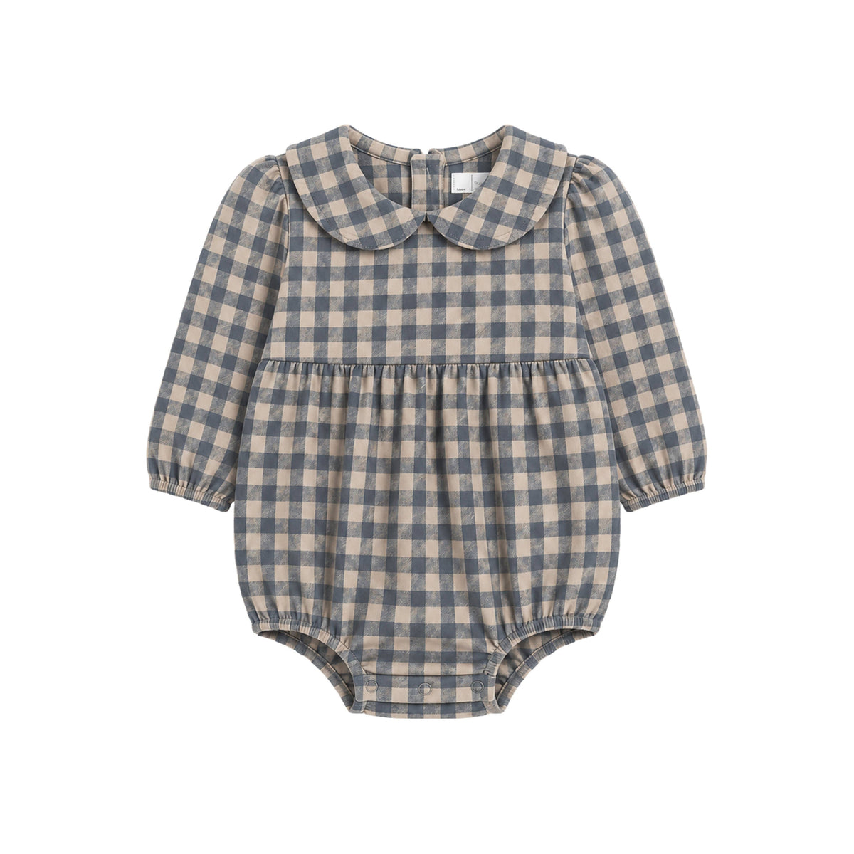 Myra Flannel Long Sleeve Peter Pan Collar Bubble Romper
