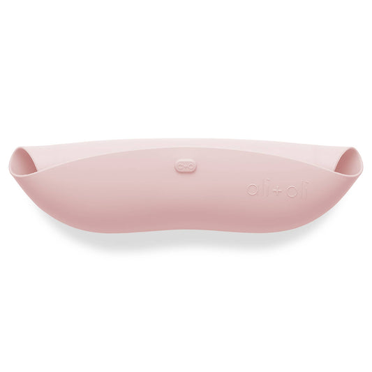 Silicone Baby Bib Roll Up & Stay Closed (True Pink)