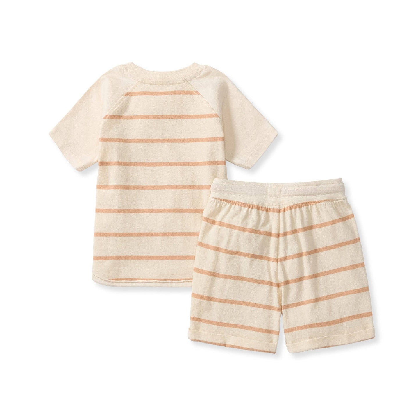 Basic Stripe Boy Tee & Shorts Set: 2T