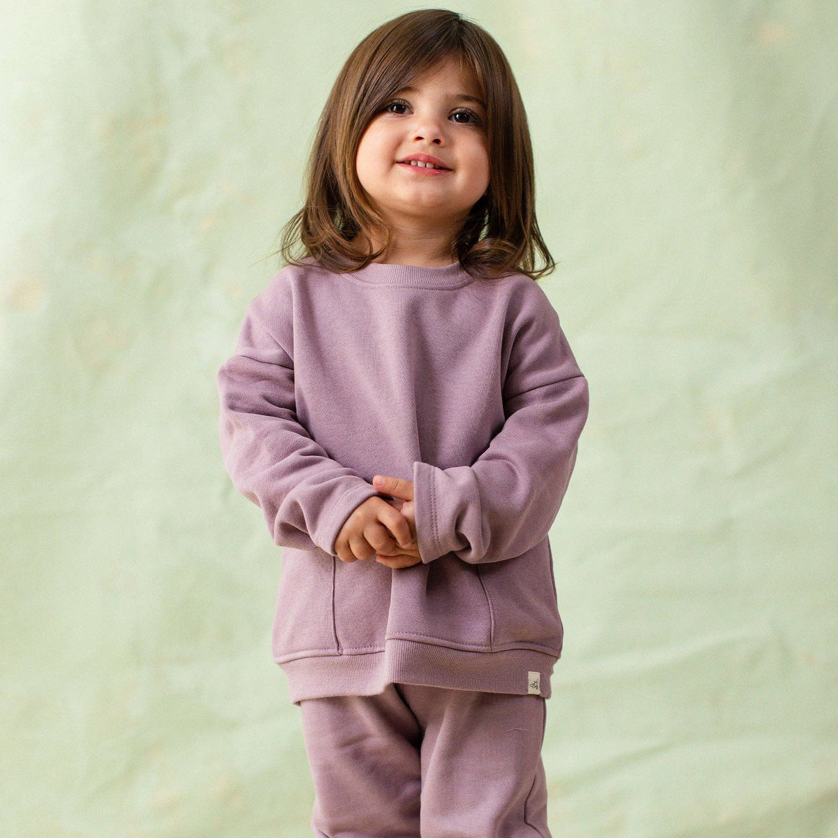 Knit Fleece Girl Sweatshirt