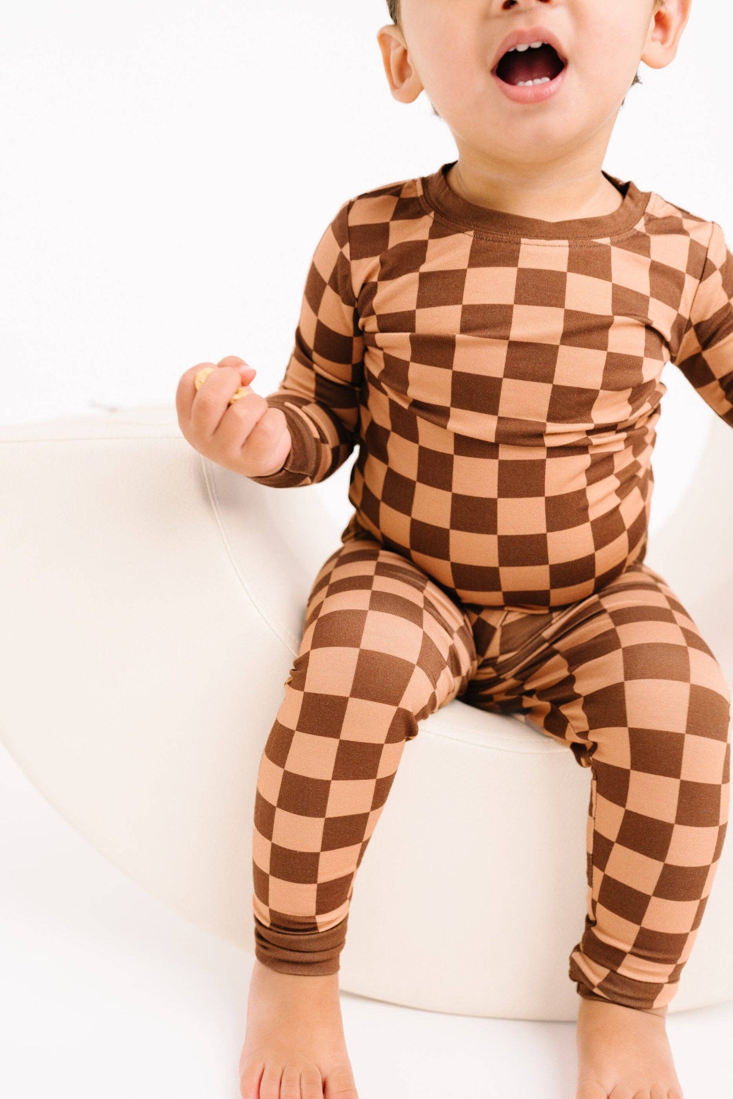 Espresso Checkered Bamboo Set