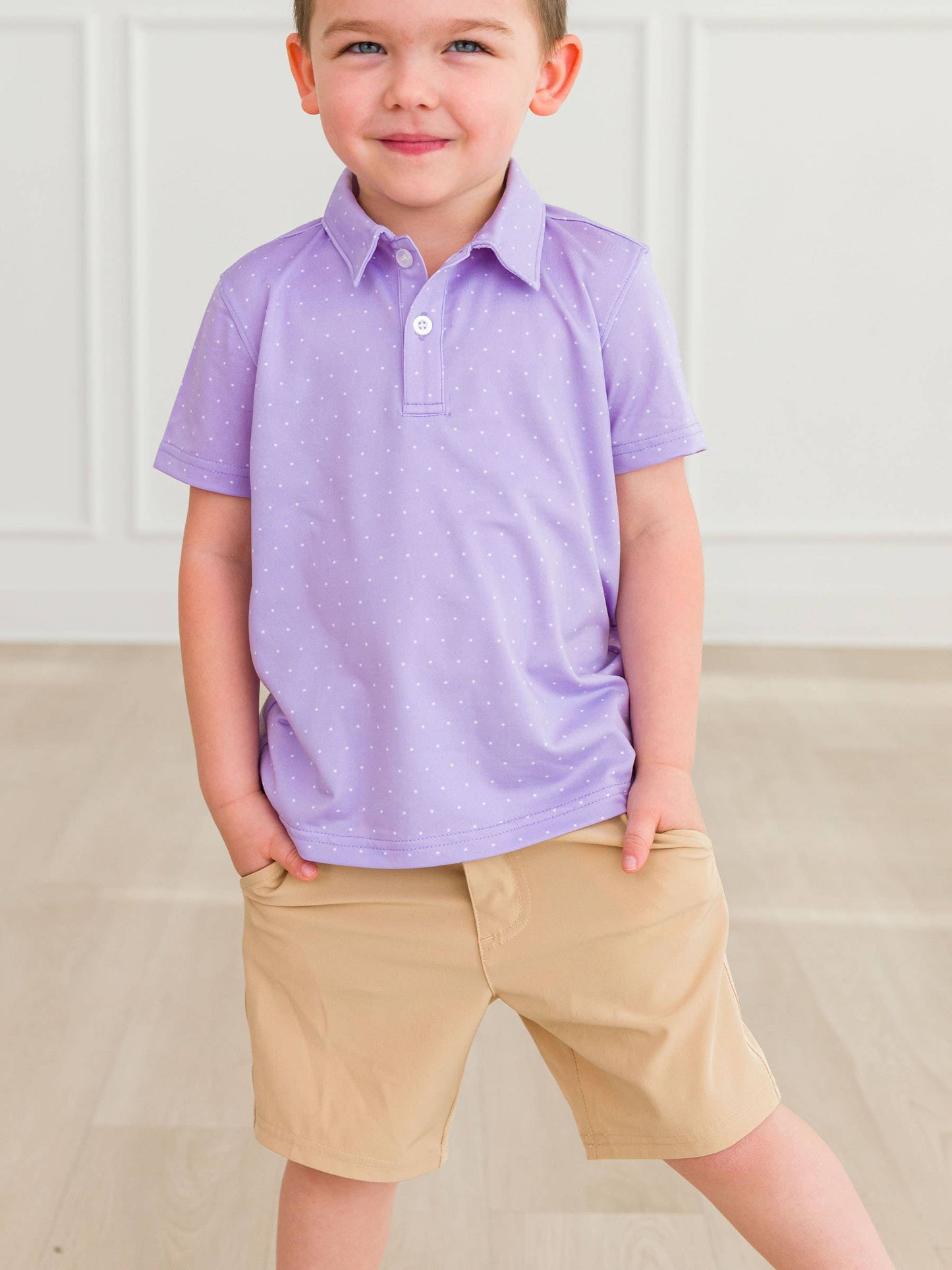 Boys Classic Khaki Hybrid Shorts: Brown / 3T
