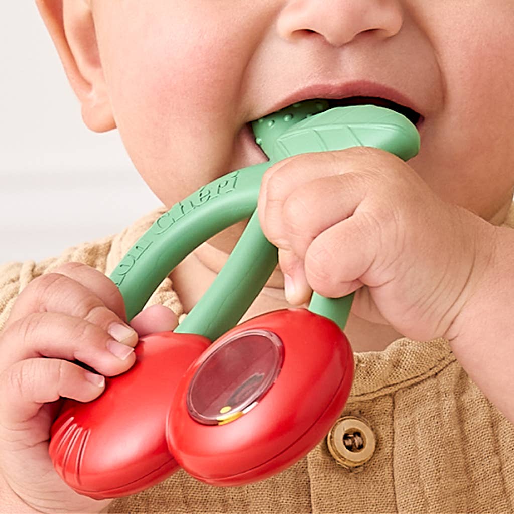 Bitzy Shake™ - Silicone Teether with Rattle: Goose