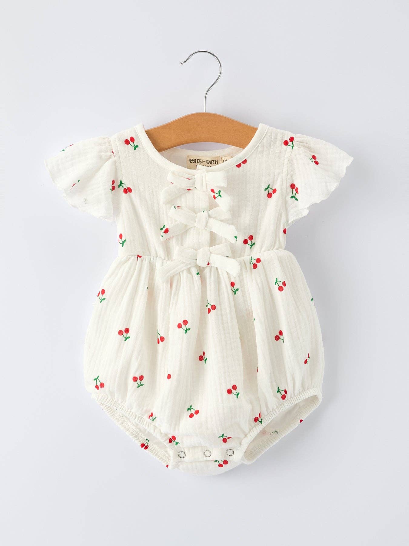Baby Girls Spring Cherry Romper: 12M