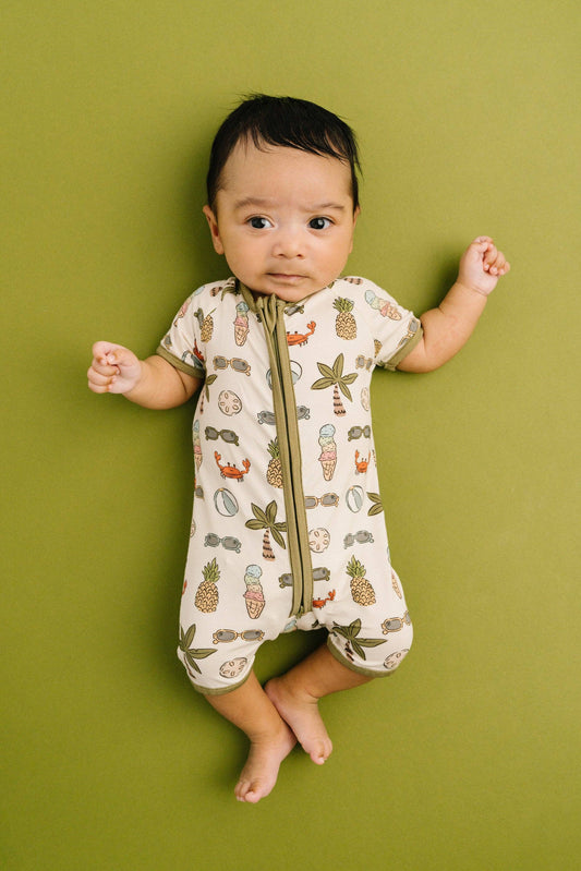 Beach Day Bamboo Short Romper