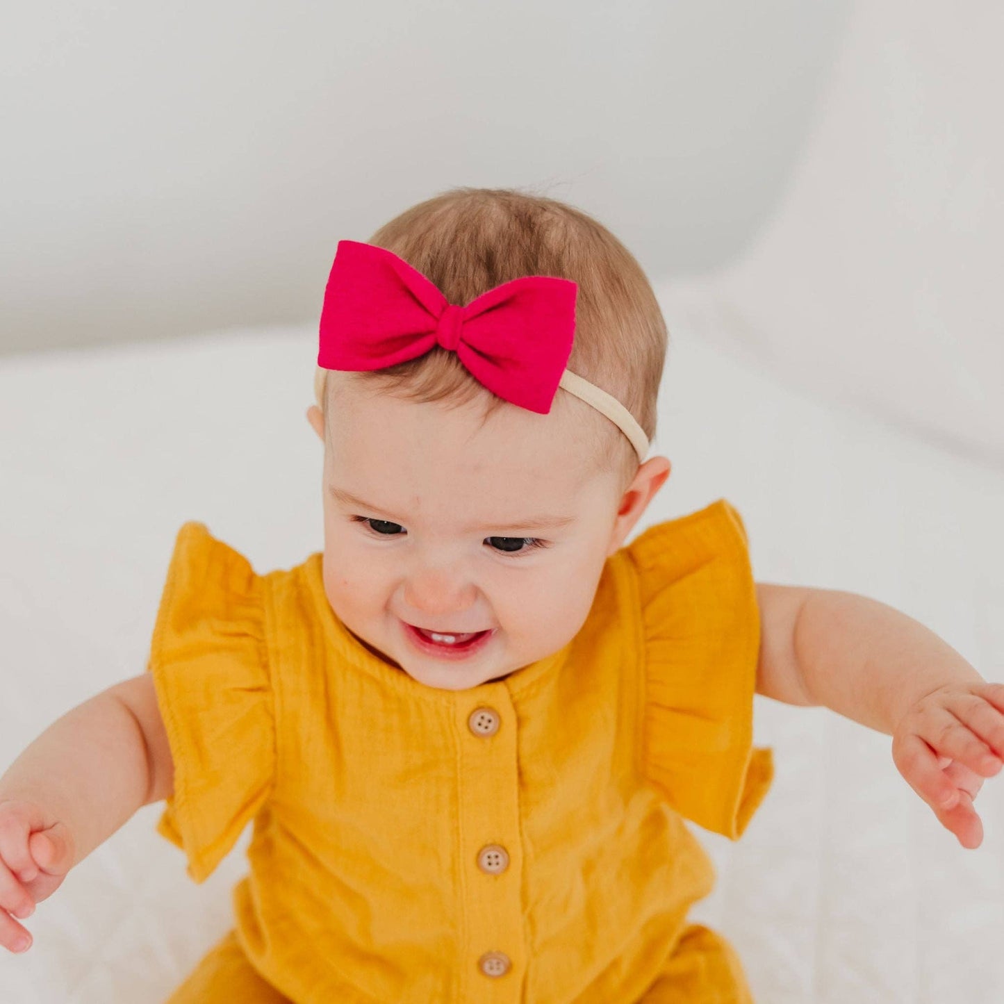 Bowtie Baby Bow - Raspberry