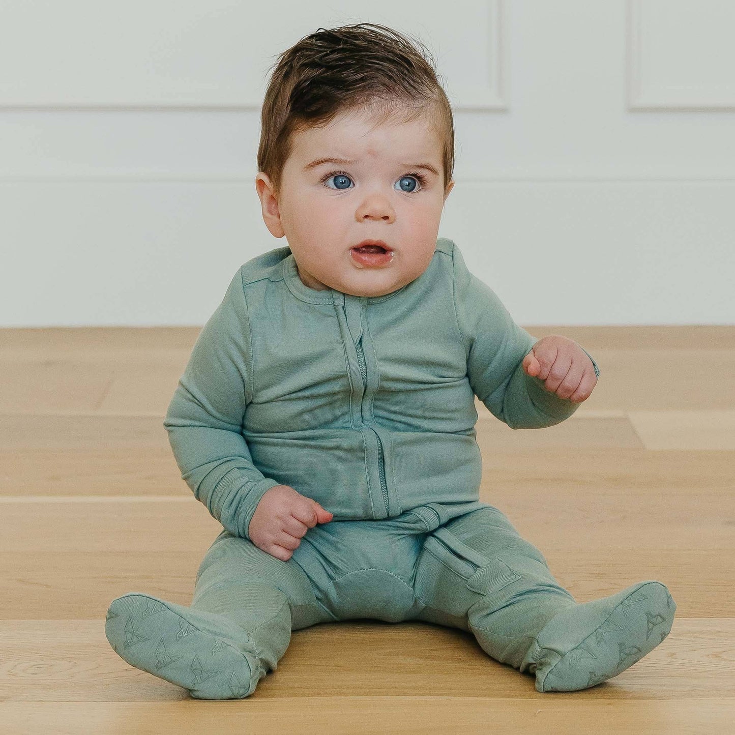 Zip-Up Footie Pajama - Briar: 0-3 Months