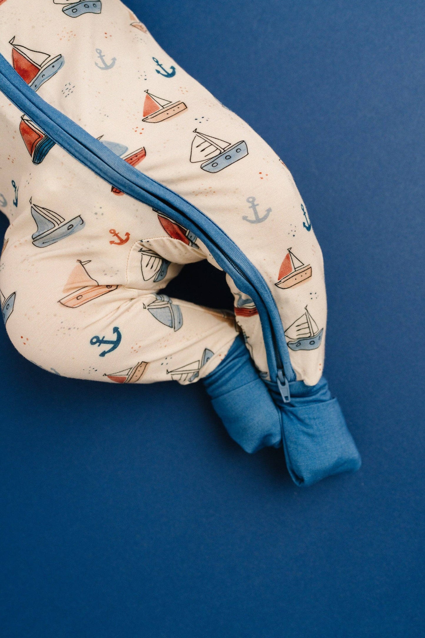 Nautical Sail Bamboo Sleeper: Newborn