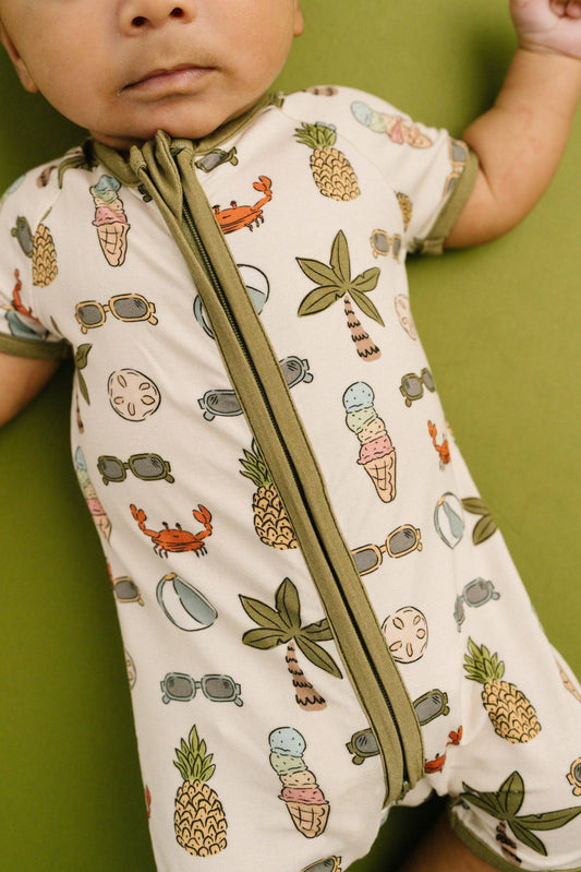 Beach Day Bamboo Short Romper