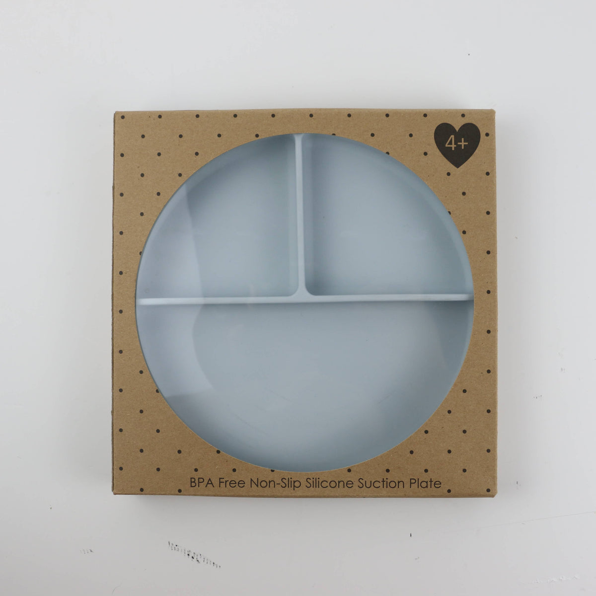 Baby Plate with Suction and  Divided Portions (Sky)