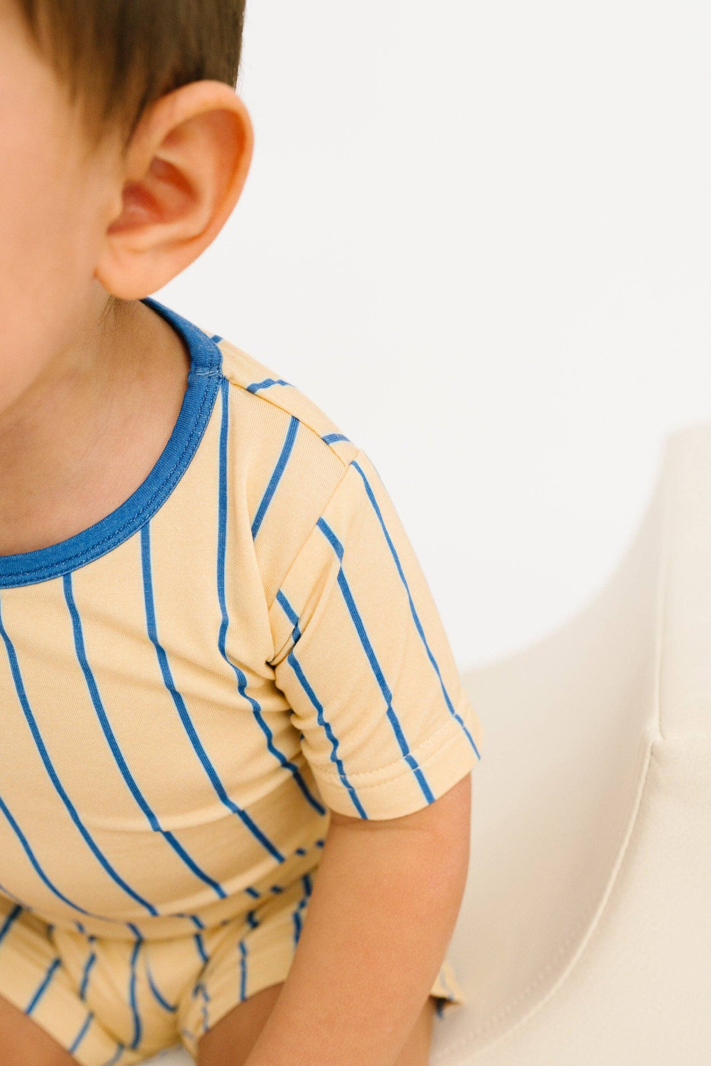Vintage Stripe Bamboo Shorts Set: 5T
